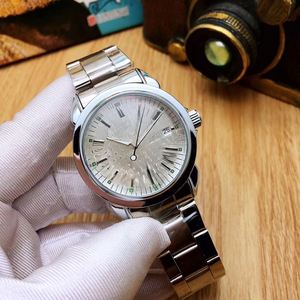 Montre mécanique automatique argentée pour hommes, bracelet en acier inoxydable, montre-bracelet décontractée pour affaires - Product Image 2