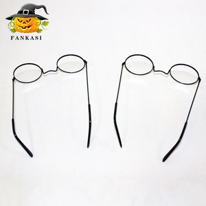 Lunettes de fête d'Halloween rondes en plastique, sans correction, accessoires décoratifs pour cosplay, utilisation en intérieur - Product Image 2