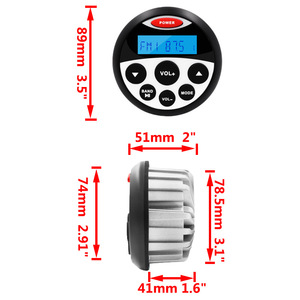 Guzare Boat <b>Speaker</b> FM Radio <b>USB</b> Rechargeable 9-12V DC Waterproof Portable <b>Speaker</b> For Yacht Motorcycle - Product Image 2
