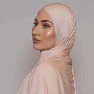 Hijab de Jersey sólido elegante de alta calidad, bufandas versátiles transpirables modernas ecológicas, hiyab musulmán para las cuatro estaciones, vida diaria - Product Image 2