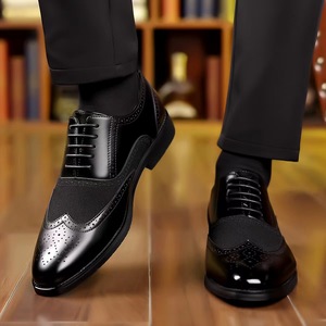 Chaussures plates pour hommes, style italien, en cuir véritable de haute qualité, fabriquées à la main, pour le bureau et les occasions décontractées, vente en gros d'usine. - Product Image 3