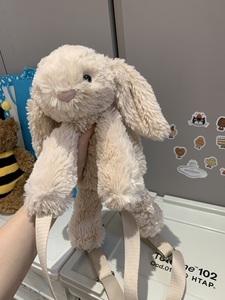 Boneka Kelinci Beige Backpack Plush dengan Bahan Plush Super Lembut & Isian Kapas PP, Hadiah Ulang Tahun untuk Remaja Putri - Product Image 5