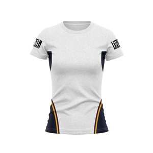 T-shirt d'entraînement rouge et bleu pour femmes Nambawan, style pacifique, haut de rugby Meri, vêtements d'équipe personnalisés OEM - Product Image 5