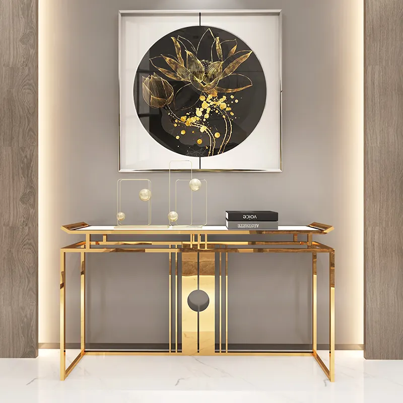 Mode 100 150 cm Wohnzimmer Dekorationen Luxus Marmor Eingang Konsolen tisch