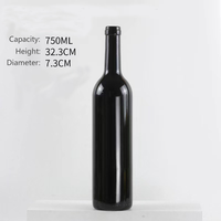 Bouteille de vin vide personnalisable avec logo 750 ml pour Bordeaux et Bourgogne, transparente, ambrée, verte, avec bouchon de scellage