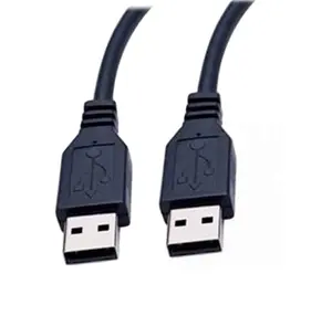 Двойной USB-кабель для компьютера, 0,5 м, 1,2 м, кабель 2,0 типа «Папа-папа», высокоскоростной кабель 480 Мбит/с, черный кабель для передачи данных