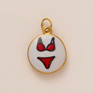 Amuleto de moda DIY de acero de titanio con diseño de diablillo, ojos de tulipán y estrella de cinco puntas, estilo europeo y estadounidense, para verano - Product Image 6