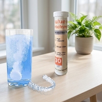 30 Comprimés Nettoyants Effervescents pour Appareils Dentaires en Plastique, Dissolution Rapide, Élimination des Taches et des Odeurs pour Gouttières et Appareils Buccaux