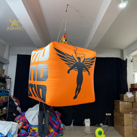 Ballon cube gonflable suspendu pour salle de jeux vidéo, avec motifs imprimés, modèle cube magique gonflable