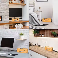 Pas encore d'avis Personnalisation du bambou et du bois Boîte de gestion des câbles en gros de couleur naturelle faite à la main avec couvercle en bois