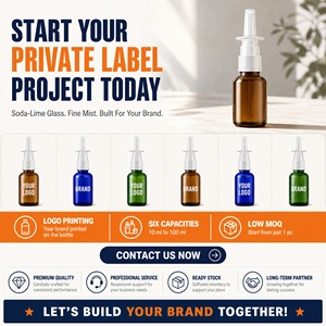 Venta al por mayor de botellas de vidrio vacías recargables con logotipo personalizado, en colores ámbar, azul y verde, para pulverización fina, bajo MOQ, fabricante - Product Image 6