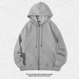 <span class=keywords><strong>Nuove</strong></span> Felpe e Maglioni Oversize da Uomo 2024 in Cotone Unisex con Logo Personalizzato Ricamato e Zip Taglia Extra Large - Product Image 3