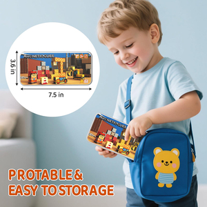 35Pcs Nhựa Khối Từ Tính Với Nam Châm Hộp Trẻ Em Du Lịch Trò Chơi Đồ Chơi Cho Xây Dựng Khối Bộ Đóng Gói - Product Image 4