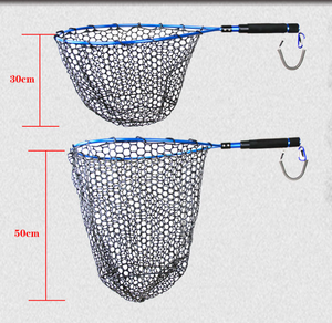 Filet de pêche télescopique pliable en aluminium et caoutchouc pour la manutention, vente en gros d'usine - Product Image 4