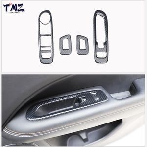 Pour Jeep Compass LHD 2017-2019, ensemble complet de garnitures intérieures en plastique noir à texture fibre de carbone pour un look amélioré - Product Image 2