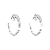 Pendientes de Latón Chapados en Oro de 18K para Hombre y Mujer, Joyería Minimalista Unisex de Moda, Venta al por Mayor de Pendientes