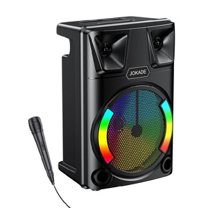 Jokade Rechargeable <b>Speaker</b> 8 Inch 20W <b>Bluetooth</b> USB FM <b>With</b> Led <b>Lights</b> Portable Outdoor Party Use - Product Image 4