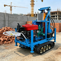 MIKTON MKD-180L Foreuse de puits d'eau sur chenilles diesel 180m avec pompe et moteur, portable pour l'alimentation du bétail des ranchs