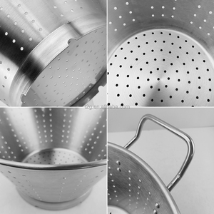 Convenient boil pasta drain steam <b>vegetables</b> combo stainless steel colander <b>pot</b> - Product Image 2