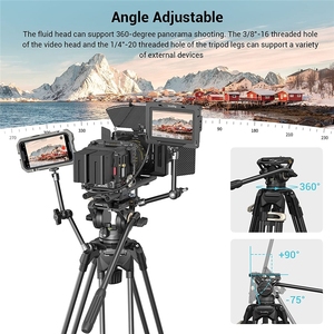 <span class=keywords><strong>SmallRig</strong></span> AD-01 Video Tripod, 73 "Heavy Duty Tripod con cabeza fluida de 360 grados y placa de liberación rápida para DSLR, videocámara - Product Image 5