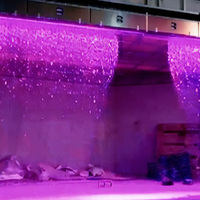 Fontaine à rideau d'eau numérique décorative à LED programmable en acier inoxydable 304, conception gratuite, vente chaude, construction durable, garantie 2 ans
