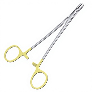 Porte-aiguille chirurgical avec manche jaune pour hémostase, instrument manuel de classe II certifié CE, prix de gros - Product Image 2