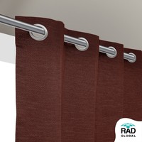 Cortinas Exteriores Impermeables de Color Borgoña Intenso, con un Diseño Elegante para Espacios Exteriores Sofisticados