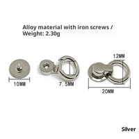 Boucle de suspension multi-anneaux électroplaquée quatre couleurs pour coque de téléphone et sac, avec fermoir de bijoux DIY en forme de tête de moine