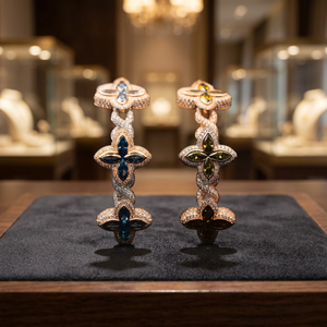 Pulseras de Oro Rosa con Diseño de Cruz de Diamantes Moissanite para Mujer, Lujosas y Completamente Adornadas, Joyería Hip Hop para Bodas - Product Image 6