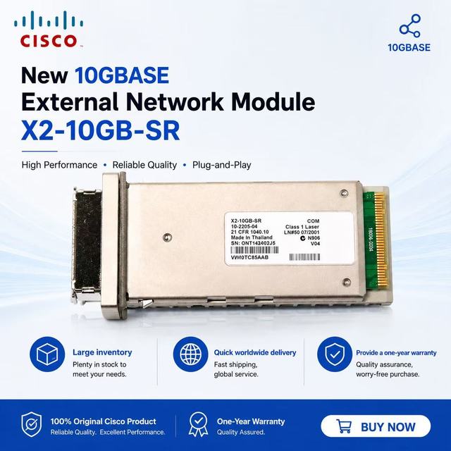 New 10GBASE External Network Module X2-10GB-SR with 1 Year Warranty in Stock