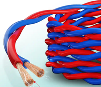 Cable Eléctrico de Cobre Puro con Aislamiento de PVC Flexible de 1.5mm 2*0.5 para Construcción