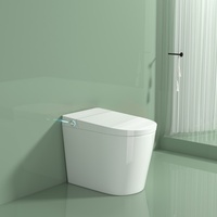 Cuvette de toilette intelligente avec télécommande automatique intelligente, design S-Trap, siège allongé carré, chauffage, bidet, toilette intelligente