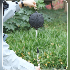 Correa retráctil automática para perros de 3 metros, cable de acero recubierto de goma negra, cuerda de tracción para mascotas, para gatos y perros - Product Image 1