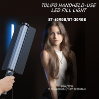 TOLIFO ST-60RGB 60W Portable RGB LED Bâton Vidéo Lumière Portable Contenu Créateur Vlogger Vidéo Studio Film Photographie Éclairage