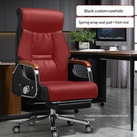 Chaise de bureau de direction en cuir à roulettes pivotantes confortables de luxe de haute qualité moderne