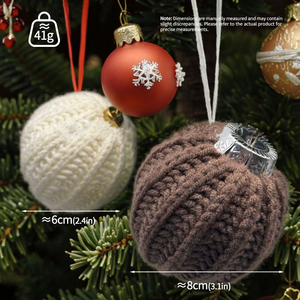 Elegante Colgante de Bola de <span class=keywords><strong>Navidad</strong></span> Tejida <span class=keywords><strong>a</strong></span> Mano para Decoración de Habitación Adorno de Ganchillo para Árbol de <span class=keywords><strong>Navidad</strong></span> - Product Image 5