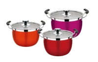 Nouvel acier 6 pièces 10 pièces ensemble de casseroles antiadhésives ensemble d'ustensiles de cuisine pot soupe ustensile de cuisine LOGO personnalisé ensemble de casseroles
