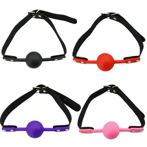 Jouet sexuel souple en silicone Bdsm Bondage Plug Ball Open Mouth Gag