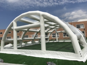 Phổ Biến Màu Trắng Trong Suốt Lều Ngoài Trời Bền PVC Kín Lều Dome <span class=keywords><strong>Inflatable</strong></span> Cắm Trại Lều Cho Tổ Chức Sự Kiện Bên Triển Lãm - Product Image 4