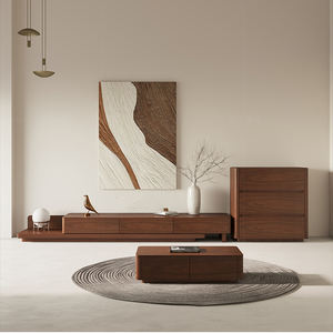 أثاث عصري بسيط من خشب الجوز ، أرضيات خشبية فاخرة وأنيقة ، أثاث قائم لغرفة المعيشة وغرفة النوم - Product Image 3