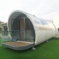 Capsule de camping préfabriquée de luxe, design élégant, pratique et personnalisable, homologuée CE, fabrication chinoise