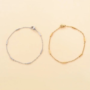 Pulseras de Color Dorado, Brazalete Delgado de Acero Inoxidable, Elegante, Ajustable, Sin Decoloración, Tendencias en Joyería al por Mayor - Product Image 1
