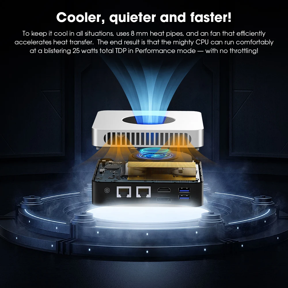 CHUWI LarkBox X Mini PC – Intel N100 Gaming Desktop with 12GB RAM