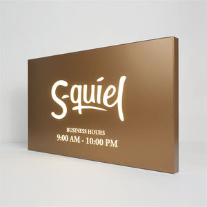 Премиальный прямоугольный декоративный световой короб для вывески, настенный дисплей для часов работы магазина - Product Image 2