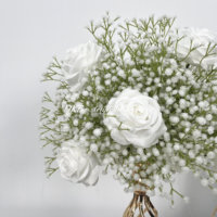 Fabrik-Großhandel Tischdekoration Seiden-Blumenarrangements Blassrosa Weiße Rosen-Blumenkugel für Hochzeitstisch-Dekoration