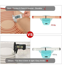 Tapis <span class=keywords><strong>de</strong></span> cuisson en silicone <span class=keywords><strong>Feuille</strong></span> <span class=keywords><strong>de</strong></span> cuisson Outils <span class=keywords><strong>de</strong></span> pâtisserie Tapis <span class=keywords><strong>de</strong></span> pâte à rouler antiadhésif Grande taille pour gâteau Cookie <span class=keywords><strong>Macaron</strong></span> Outils <span class=keywords><strong>de</strong></span> cuisine - Product Image 4