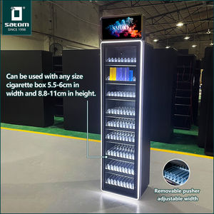 Châu Âu không khói thuốc lá hiển thị kim loại thuốc lá giá kệ với điều khiển từ xa trong suốt cửa và màn hình cho các cửa hàng - Product Image 2