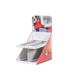 Two Shelf Paper <b>Counter</b> Top Display Socks Retail Corrugated Cardboard <b>Counter</b> Display for Silk Stocking - Product Image 3