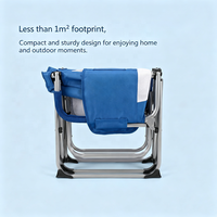 Chaise de Réalisateur Pliante avec Table d'Appoint Robuste pour Camping, Pique-nique, Randonnée, Voyage – Siège Pliant Léger et Portable