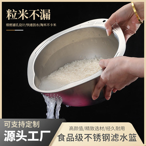 Multifunctional <b>Plastic</b> <b>Colander</b> Set Pink Yellow Blue Kitchen Vegetable Fruit Draining Basin Strainer for Food Prep - Product Image 5